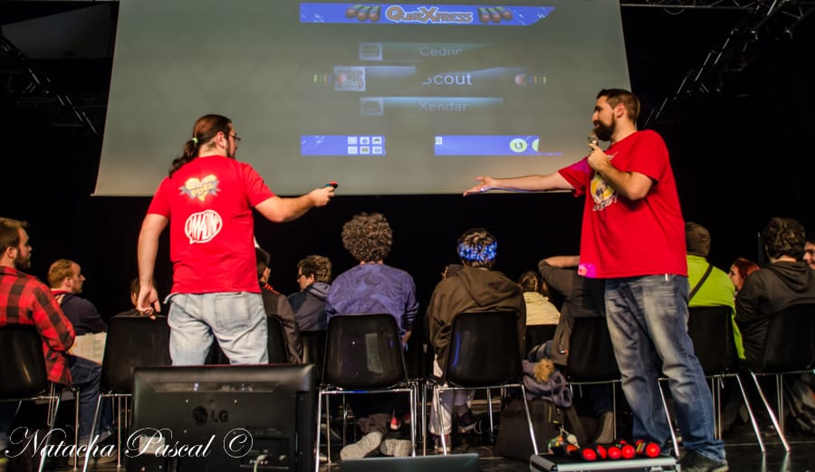 Photo d'un quiz fait en public en 2017 à Geek Univers, à Carpentras